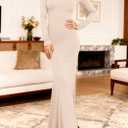BTFBM Womens Fall Dresses Long Sleeve Turtle Neck Stretchy Knit Maxi Semi Formal Party Spring Wedding Guest Dress 2026 (XXL)