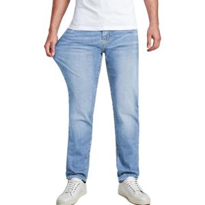 JMIERR Mens Stretch Jeans Straight Leg Casual Denim Pants | Stretch Denim, Comfort and Flexible, 5 Pockets, Casual, Relaxed Fit, Sweatpant Jeans, Big and Tall, 32