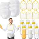 6 Sets Bottle Chug Baby Shower Games Juegos Para Plastic Baby Bottles Bibs Disposable Diapers Gender Reveal Games Baby Changing Diaper Race Game Decoration (Yellow)