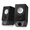 Edifier R19BT 2.0 PC Speaker System with Wooden Cabinet, Bluetooth 5.3, Full Stereo Sound, Strong Bass, Volume Control, 3.5mm Input/USB-A Sound Card for Computer/TV/Smartphone/Tablet - Black