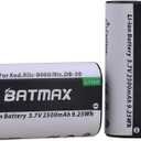Batmax 2Pcs 2500mAh KLIC-8000 KLIC8000 DB50 Battery + Charger Kits for Kodak Easyshare Zx1 ZxD Z612 Z712 Z812 Z1085 Z1015 Z1012 Z1485 Z8612 is