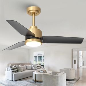 42 Inch Black Ceiling Fans with Lights and Remote/APP, Modern Ceiling Fan for Living Room Outdoor Ceiling Fan 6-Speed Adjustable Reversible DC Motor Timer Noiseless 3CCT Dimmable for Bedroom Office