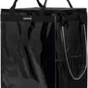 (Medium,Black) Reusable Grocery Bag on Wheels, 70L Foldable Rolling Tote, Carries Up to 66 lbs Shopping Trolley, Zipper Clouser Shopping Carts for Trips, Laundry, 4 Heavy Duty Wheels and 3 Handles