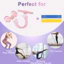 Pedal Resistance Band with Handle,Upgrade 6-Tube Detachable Yoga Bands,Multi-Functional Resistance Band Fitness Equipment, for Full Body Stretching, Shaping and Fat Reduction Training (pink)