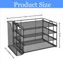 Gianotter 4-Tier Paper Organizer With Magazine Holder, Desk Organizers and Accessories, Desk Accessories & Workspace Organizers, File Organizer for Office Supplies Storag (Black, 4-Tier)