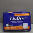 LivDry Adult Incontinence Underwear, Extra Absorbency Adult Diapers, Leak Protection, Large, 18-Pack