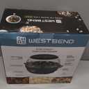 West Bend Stir Crazy Hot Oil Popcorn Popper, Popcorn Maker Machine with Large Serving Bowl Lid and Stirring Rod, 6 Qt, Black