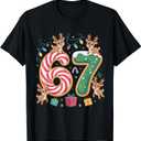 Christmas 67 Funny Xmas Six Seven Ugly Sweater 6-7 T-Shirt Small
