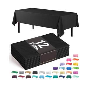 Premium Black table cover 54" x 108" (Pack of 8)