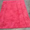Fluffy Rug Non Slip 5x7 Feet, Hot Pink Living Room Rug Modern, Super Soft Shag Plush Large Carpets for Bedroom