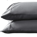 1000 TC Dark Gray Standard Pillowcases Set of 4 100% Egyptian Cotton Pillow Cases with Long Staple Cotton & Sateen Weave, Silky Soft Hotel - Like Bed Pillow Covers for Comfy Sleeping, Snug Fit