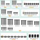 WALI Universal TV Mounting Hardware Kit Set Includes M4 M5 M6 M8 TV Screws and Spacer Fit Most TVs up to 80 inch (UVSP), Black