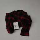 Oyamiki Womens Casual Cuffed Long Sleeve Boyfriend Button Down Plaid Flannel Shirt Tops (Small, New Red)