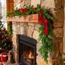 Lifelike Artificial Christmas Garland - 6FT Full Norfolk Pine Greenery for Mantle, Staircase & Holiday Decor, No Mess, Forever Fresh, Realistic Faux Pine Needle Garland for Indoor Home Decor