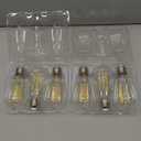 Ascher Vintage LED Edison Bulbs, 6W, Equivalent 60W, Non-Dimmable, High Brightness Cool White 4000K, ST58 Antique LED Filament Bulbs with 80+ CRI, E26 Medium Base, Clear Glass, Pack of 6