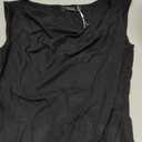 ZESICA Womens Summer Sleeveless Tank Tops 2026 Asymmetrical Neck Ruched Slim Fit Shirts Fashion Going Out Clothes (Black, S)