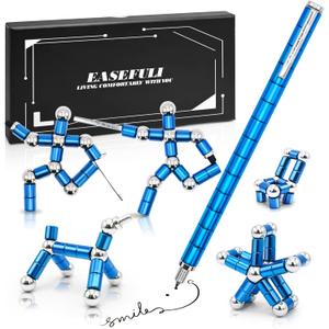 Magnetic Fidget Pen Toys for Adults Teens Cool Birthday Gifts for Young Men Unique Gifts for Teenage Boys Novelty Christmas Stocking Stuffers Gadget for Men Teen Boy Personalized Gifts (Blue)