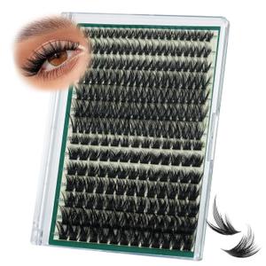 KEYYOU Spiky Manga Lash Clusters 12-20mm Anime Eyelash Clusters 80D+100D Cluster Eyelash Extensions Fairy Eyelashes Cluster Volume DIY Lash Extension
