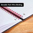 Black n' Red Notebooks, Business Journals, 2 Pack, 8-1/4" x 5-1/4", 70 Sheets, Ruled, Optik Paper, Scribzee App, Hardcover, Wirebound, Black (400163208)