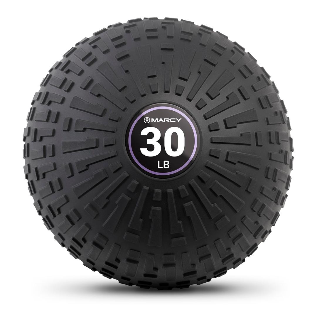 Marcy 30 lb Slam Ball Dead Weight, Sand-Filled Medicine Ball with Durable PVC Shell & Textured Grip – Non-Bounce Workout Ball for Slams, Tosses, Core & Full Body Training MCSB-030