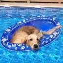 Dog Pool Float for Large Dogs up to 96lbs - 2025 Upgraded Tear Resistant Oxford Stable Support Dog Floatie, Inflatable Summer Doggies Raft Toy for Swimming Pool, Rectangle