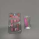 24Pcs Valentines Press on Nails Short Square Fake Nails Romantic Love Heart False Nails with Pink Glitter Design Valentine's Glue on Nail Glossy Full Cover Artificial Stick on Nails for Women Manicure