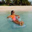 FUNBOY Clear Inflatable Mesh Pool Float 2-in-1 Pool Chair Float & Mesh Water Hammock 53" Pool Hammock Float for Adults Swimming Pool Accessories & Tanning Pool Lounger Float for Pool Party & Summer