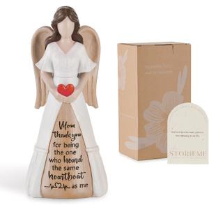 Gifts for Mom from Daughter Son: Thank You Moms Angel Figurines Statue - Sentimental Gift for Christmas Birthday Mothers Day Thanksgiving