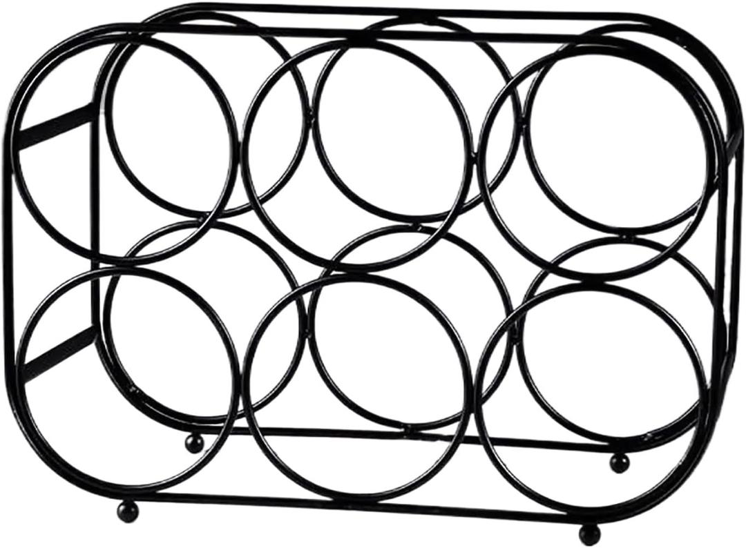 Wine Bottle Storage Rack, Metal Wine Rack, Double-Layer Design, Strong Load-Bearing Capacity, Suitable for Home Bars, Kitchens, Pantry(Black)