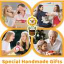 2 x Handmade Emotional Support Crochet Duck Flower Gifts for Lover Her Him Girlfriend Boyfriend for Mom Dad Couple Women Men Wife Husband Best Friend Birthday Wedding