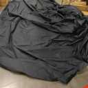 Boat Cover 16ft-18.5 ft, Heavy Duty Covers fits Bass Boats, V-Hull, Tri-Hull, Runabout, Fishing Boats, Waterproof Trailerable Boat Cover, Marine Grade Canvas Outboard Cover, (Black, Length 16' Height 12')