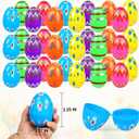 Plastic Easter Eggs Empty, 36 PCS Plastic Easter Eggs Fillable Bulk, Printed Bright Colorful Easter Eggs Decorations for Easter Eggs Hunt Party Favors Easter Basket Stuffers