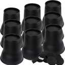 DEDU Bed Risers 6 Inch Heavy Duty 9 Pack, Furniture Risers with Caster Pads Supports Up to 6600 Lbs, Round Couch Risers for Sofas, Couch, Desk or Chair (Black)