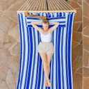 SUNCREAT Two Person Hammock with Stand Heavy Duty, Free Standing Hammocks Outdoors for 2 Person, Max 475lbs Capacity, Blue Stripes