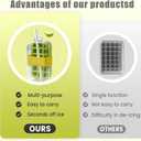 2-in-1 Ice Cube Bottle with Straw, Cool Summer Ice Maker Cup, Ice Cube Tray with Lid and Bin, Zero-Touch Press Design, Leakproof Ice Cube Mold for Freezer, Gym, Home & Travel (Green, 800ML)