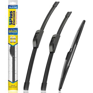 5 PLUS Silicone Windshield Wipers Replacement for 2007-2014 Ford edge, 2007-2015 Lincoln MKX Wiper Blades(Set of 3),Automotive Replacement Windshield Wiper Blades For My Car-26"/20"/14"