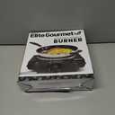 Elite Gourmet ESB-301BF Countertop Single Cast Iron Burner, 1000 Watts Electric Hot Plate, Temperature Controls, Power Indicator Lights, Easy to Clean, Black
