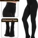 Citystl Opaque Black Tights for Women, 80D Solid Color Soft Tights, Control Top Microfiber Pantyhose for women (S)