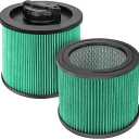 Fette Filter - DXVC4003 Premium HEPA Cartridge Filter Replacement Compatible with DeWalt DXV04T DXV05P DXV05S DXV08S DXV06G for 4 Gallon Wet Dry Vacuum - Pack of 2