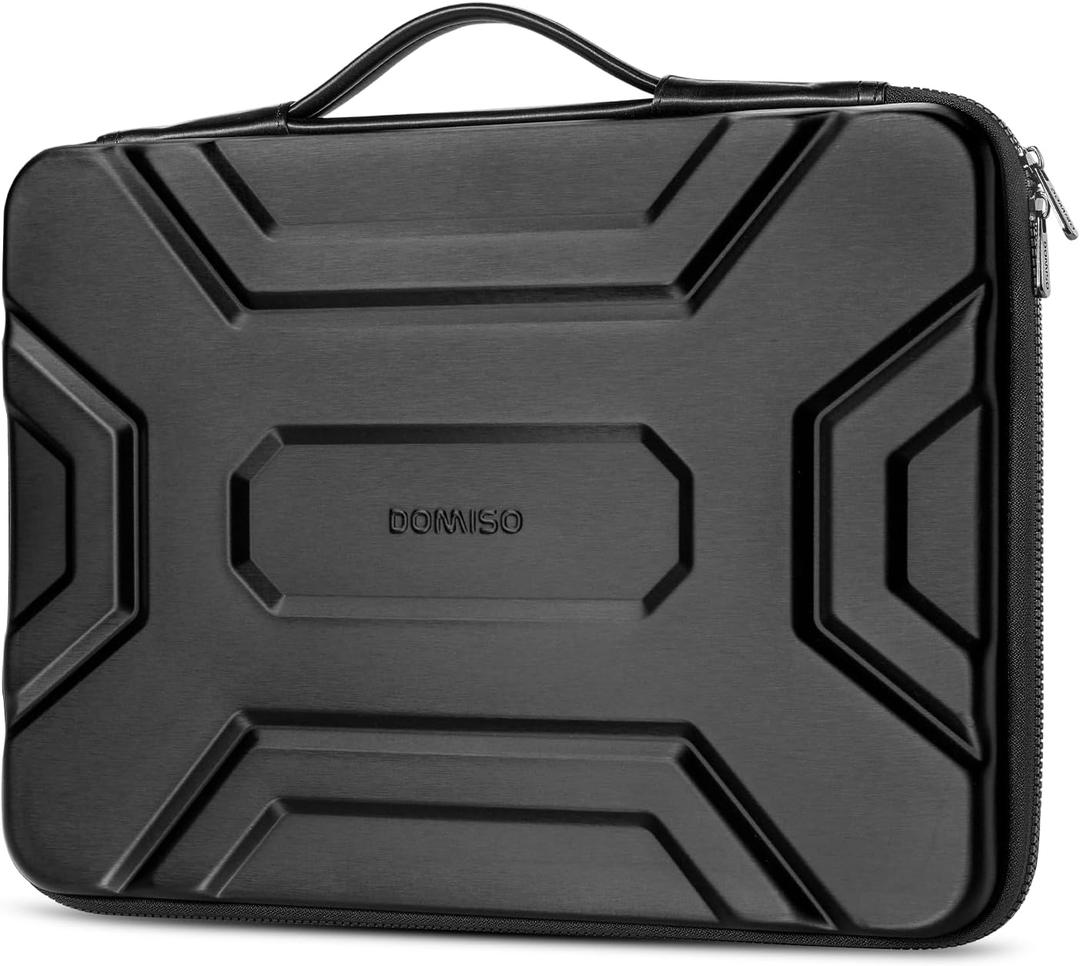 DOMISO 14 inch Laptop Sleeve with Handle, Shockproof & Waterproof EVA Protective Laptop case, Hard Laptop Sleeve for 14" HP Dell Asus Lenovo Laptop, Black