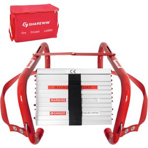 Fire Escape Ladder 5&6 Story Portable Emergency Escape Ladder 50ft with Anti-Slip Rungs