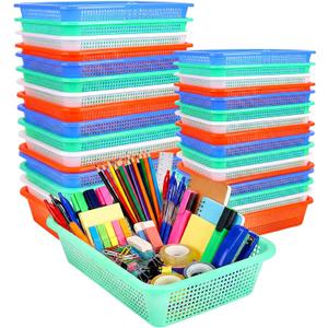 Mifoci 13 x 10 x 3 Inch, 10.6 x 6 x 2.7 Inch 32 Pack Paper Basket Tray