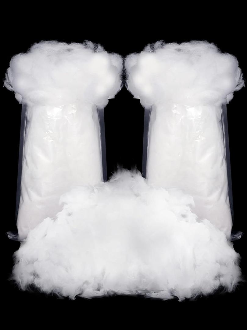 Riakrum Fake Snow Decor Fiber Artificial Snow Cotton Snow Fluffy Indoor Decoration for Winter Mantle Christmas Decoration(120 g)