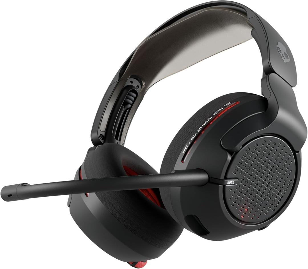 Skullcandy Crusher PLYR 720 Wireless Gaming Headset, Ultimate Immersion and Comfort, THX Spatial Audio, Multi-Sensory Bass and Platform- Digi-Black, Removable Mic, PC, PlayStation, Nintendo