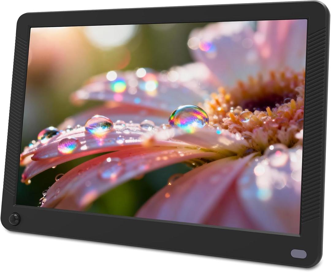 10" Digital Picture Frame with Motion Sensor | 1920x1080 IPS Display | Show Photos & Videos via SD Card/USB, No Wi-Fi Needed | Perfect Easy Gift for Grandparents & Family