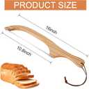 2 x 16 inch Wooden Sourdough Bread knife, Serrated Bread Slicer for Homemade Bread, Bagels, and Baguettes