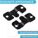 20PCS 1.69 x 0.75 inch Black Flush Mount Bracket Stainless Steel Interlock Hanging Buckle Z Clips Headboard Wall Mounting Brackets French Cleat Picture Hanger Heavy Duty with 40PCS Screws