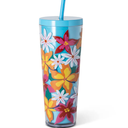 24oz Tumbler with Lid , Leak Proof and Double Wall Insulated Reusable Plastic Cups,Travel Reusable Iced Coffee Cup