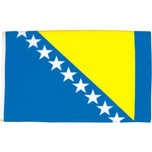 AZ FLAG - Bosnia And Herzegovina Flag - 3x5 Ft - 100D Polyester Bosnian Herzegovinian Banner with Two Metal Grommets - Fade Resistant - Vivid Colors - 3' x 5' Feet - 150x90 Cm