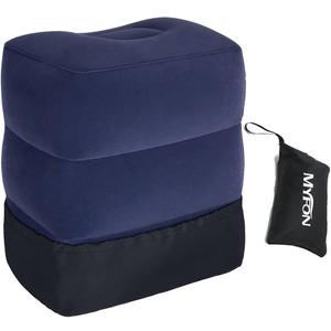 Inflatable Travel Foot Rest Pillow, Adjustable Height Leg Rest Pillow for Cars, Home, Office, Trains, Airplane, Make a Flat Bed for Baby, Kids, Toddlers, with 2in1 Storage Bag (Pack of 1)